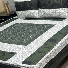 3 pcs cotton sotton double bedsheet