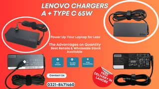 Lenovo Laptop Charger | usb type C 65W | Dell Lenovo charger in Lahor