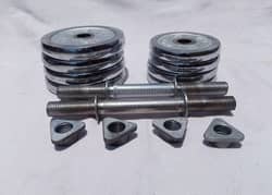 22 Kg Adjustable Steel Chrome Plated Dumbbells (2×11Kg)