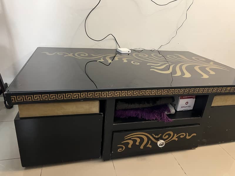 Centre table with four stools and draws, space saving 2