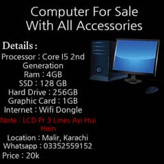 Core I5 2nd Generation For Sale With All Accessories