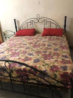 King Size bed with Mattress and 2 Side tables