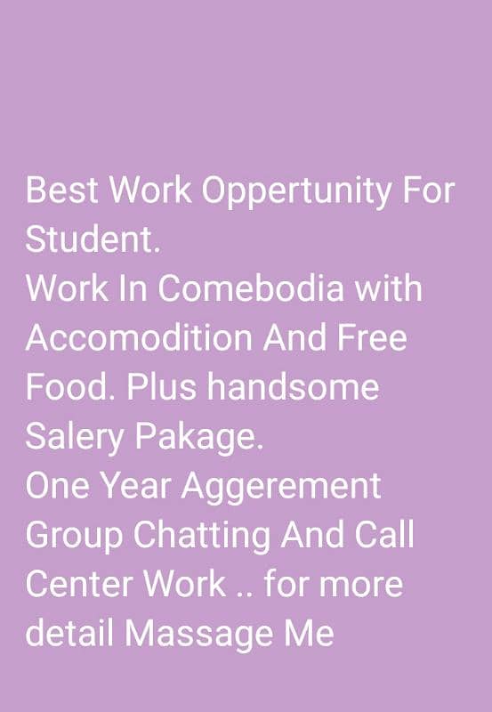 Best Work Oppertunity 0