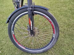 26 inch  with shocks and disk brake