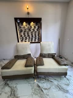 White leather dewan