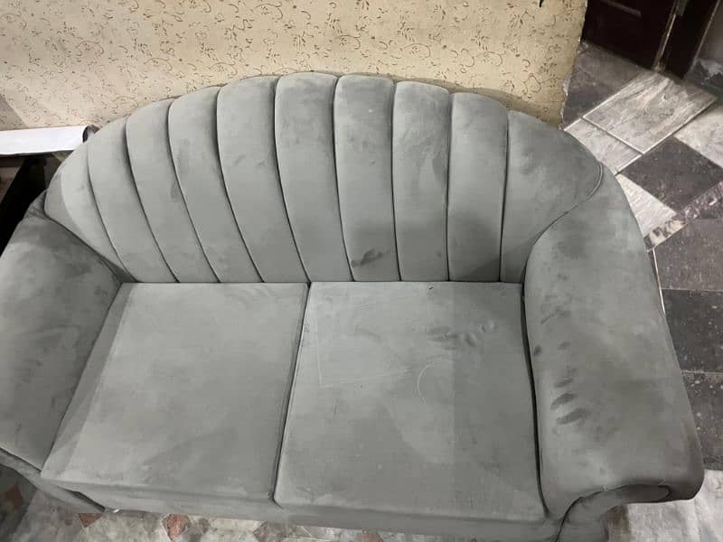 Grey Sofa set & Table New Condition 5
