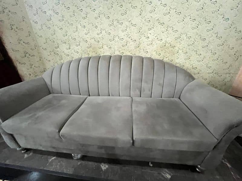 Grey Sofa set & Table New Condition 7