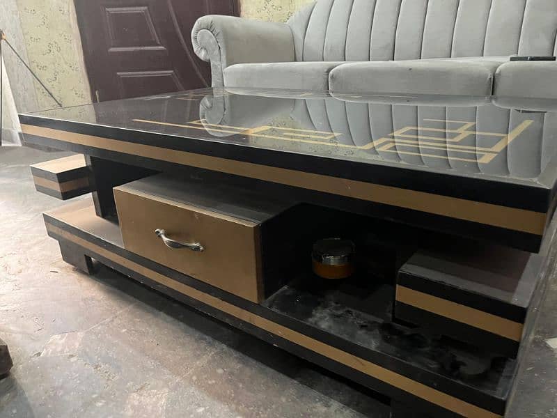 Grey Sofa set & Table New Condition 8