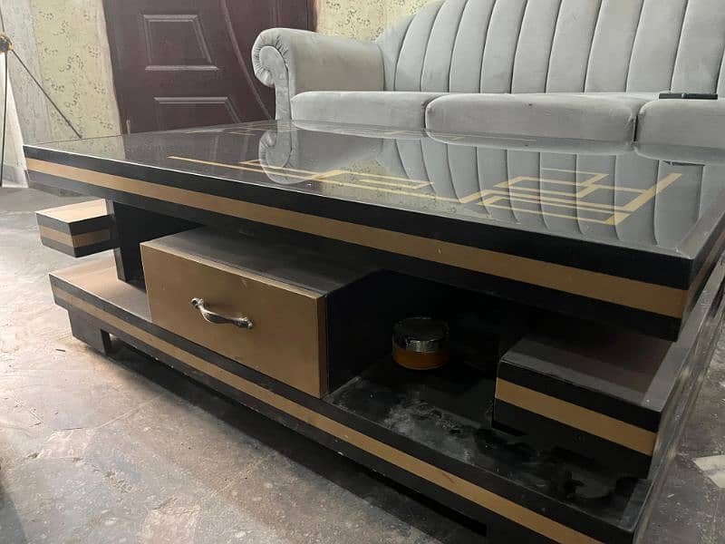 Grey Sofa set & Table New Condition 9
