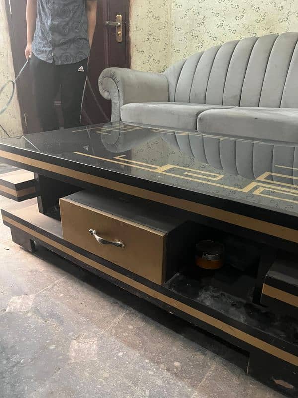 Grey Sofa set & Table New Condition 10