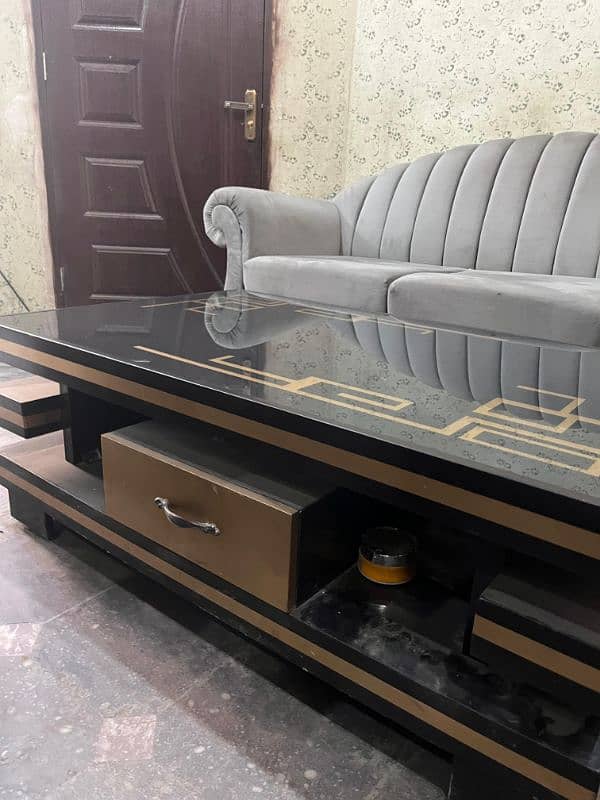 Grey Sofa set & Table New Condition 11