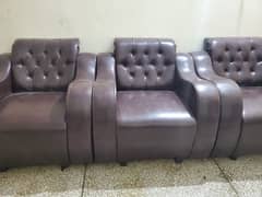 6 leather sofa seats available for sale