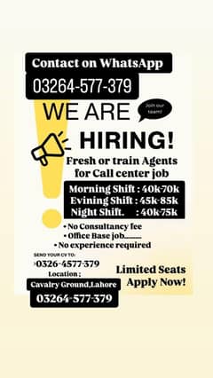 Call center job For Females 03264577379 Location Lahore