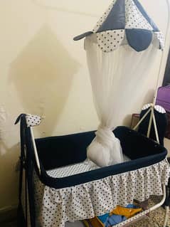 Stylish & Comfortable Baby Cot with Mosquito Net – Gently Used