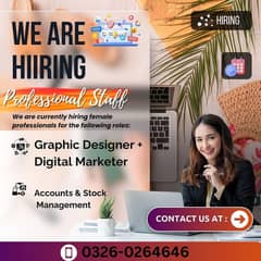 Graphic Designer & Digital Marketer - Female Staff - Jobs
