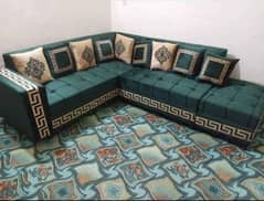 life time foam and wood l shape corner sofa set only on bumper sale