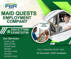 House maids, Baby Sitter ,Chef , Cook , Patient Care ,Nurse available