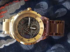 Bestwin beautiful mechanical engine Golden watch for sale