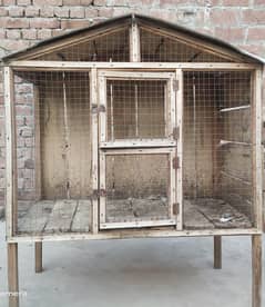 wooden cage double door