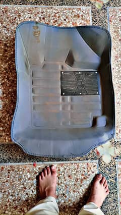 Leather floor mat