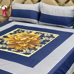 Vibrant Multicolor Double Bedsheet Set -3pieces Cotton Patchwork