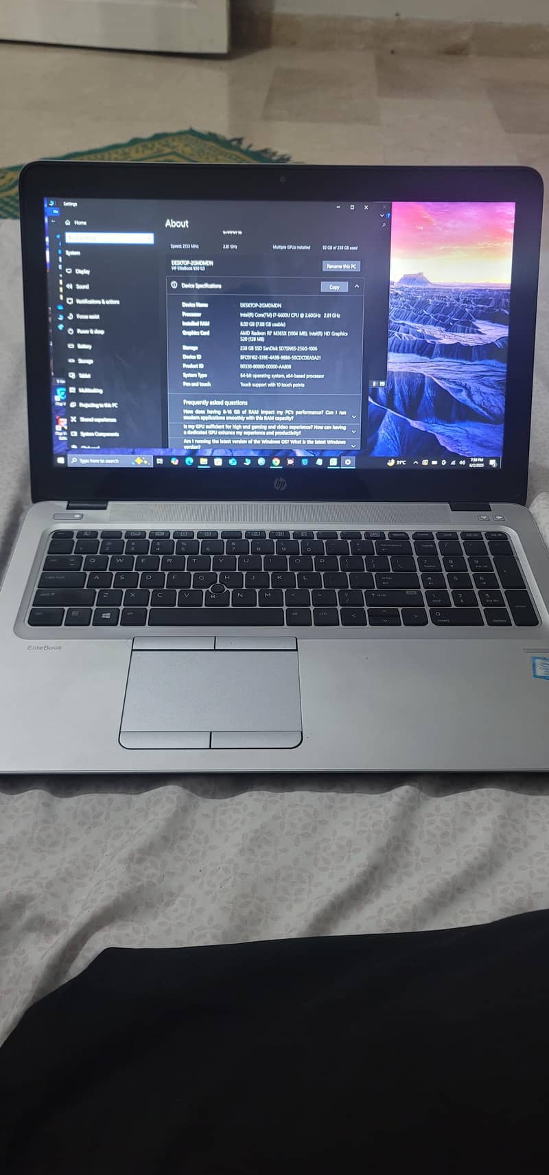 hp core i 7 6th generation touch screen num pad backligh keyboard 5