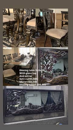 8 chair dinning table glass top