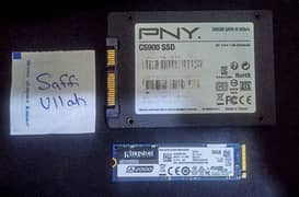 NVMe & SSD Kingston and PNY 256gb & 240gb