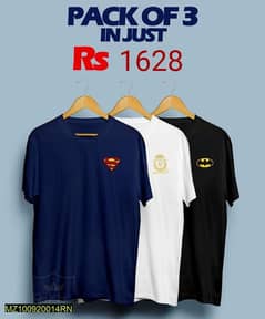 Cotton Jersey Printed Crew Neck T-shirt Pack Of 3