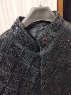 Black sherwani one time use
