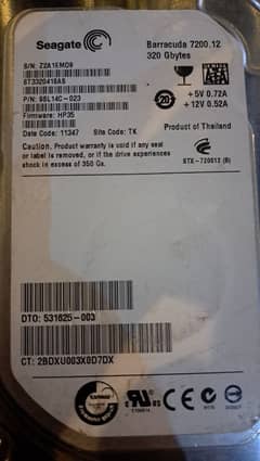 Seagate 320 GB Desktop Hard disk