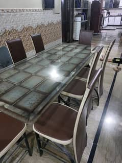 table with 8 chairs