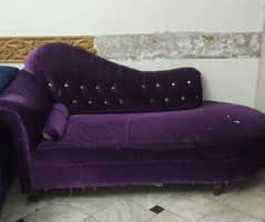 Purple chaise sofa
