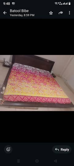 wooden bed king size with mattress