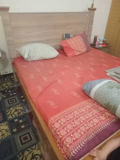 King Bed and 2 single Beds for Sale with 2 side tables