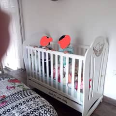 imported wooden baby cot