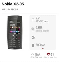 NOKIA X2_05 (USED) || SONY ERICSSON J230I (USED)