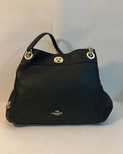 Authentic Coach Black Leather Purse/ Bag