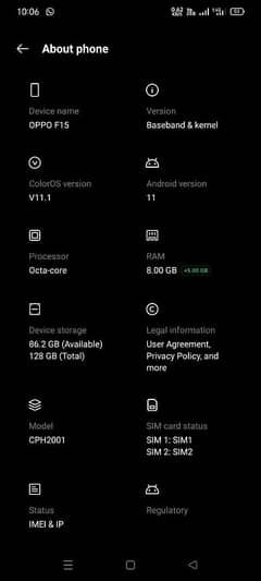 oppo f15 8+5/256