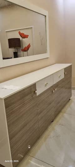 side board with mirror brand new. . . . just made
