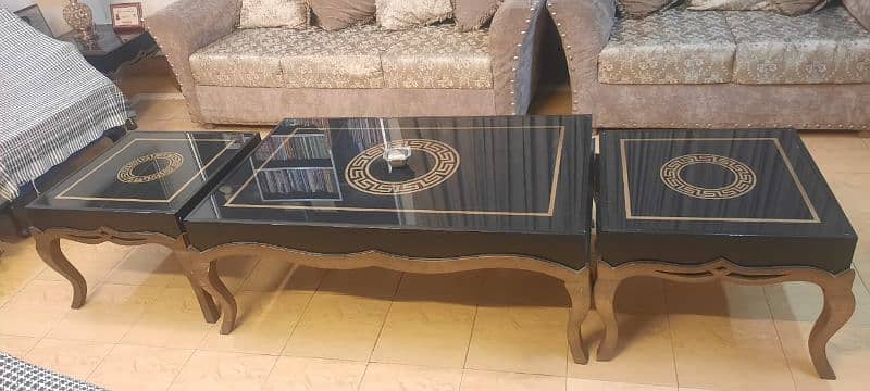 1 sofa Set 1 large 4 side tables 1