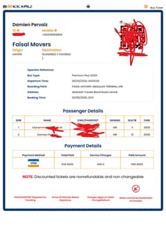 Business Class Premium Plus Faisal Movers Lhr - Isb(Faizabad)