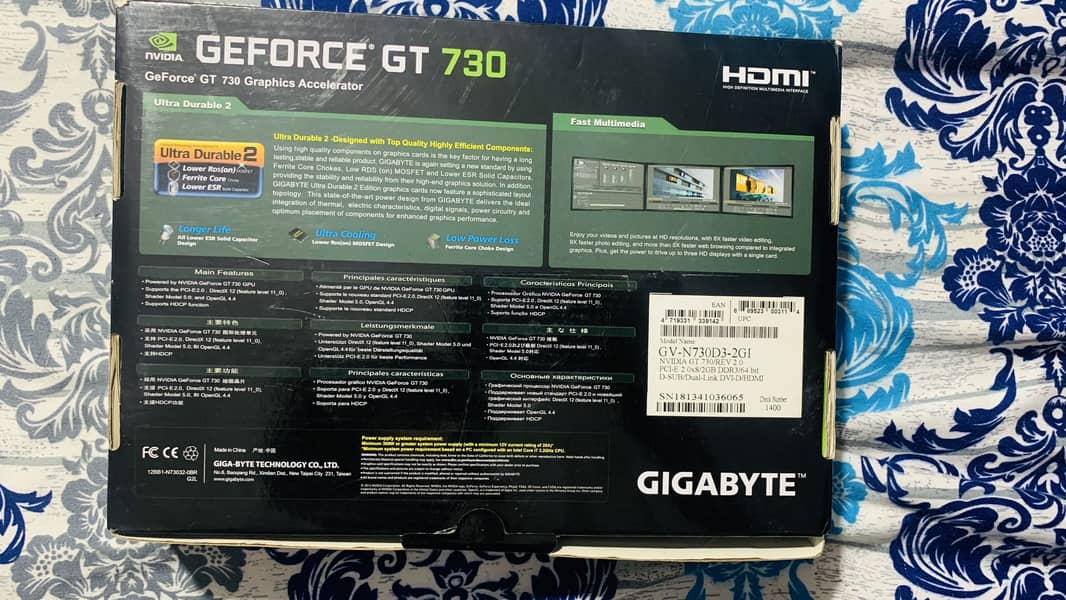Nvidia gerforce gt 730 2gb ddr 3 0