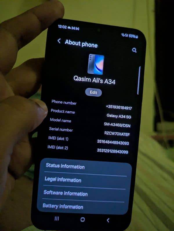 Samsung A34 and Non PTA . . . . . And the body is also slightly turned 6