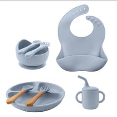 Baby silicone feeding set