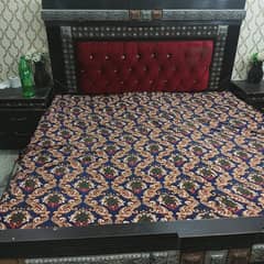 king size bed with side tables with metres