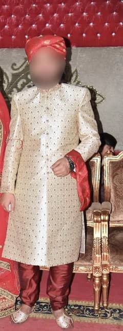 Branded Groom Sherwani – Full Set – Just Like New