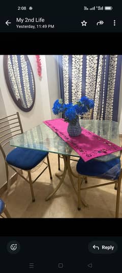 Dining table with 4 chairs for urgent sale