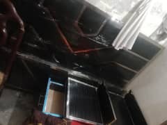 Full Steel bed With 2 said table
