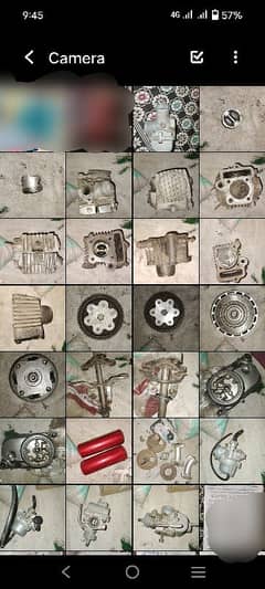 head, carburetor, cylinder, engine ki garari Jo pic me Nazar Saman ha